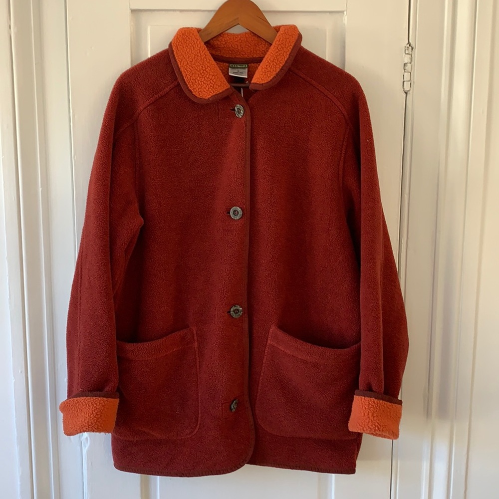 L L bean fleece chore coat
